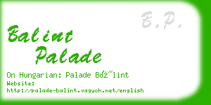 balint palade business card